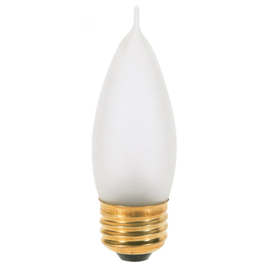 image of 25 Watt CA10 Incandescent - Frost - 2500 Average rated hours - 200 Lumens - Medium base - 130 Volt