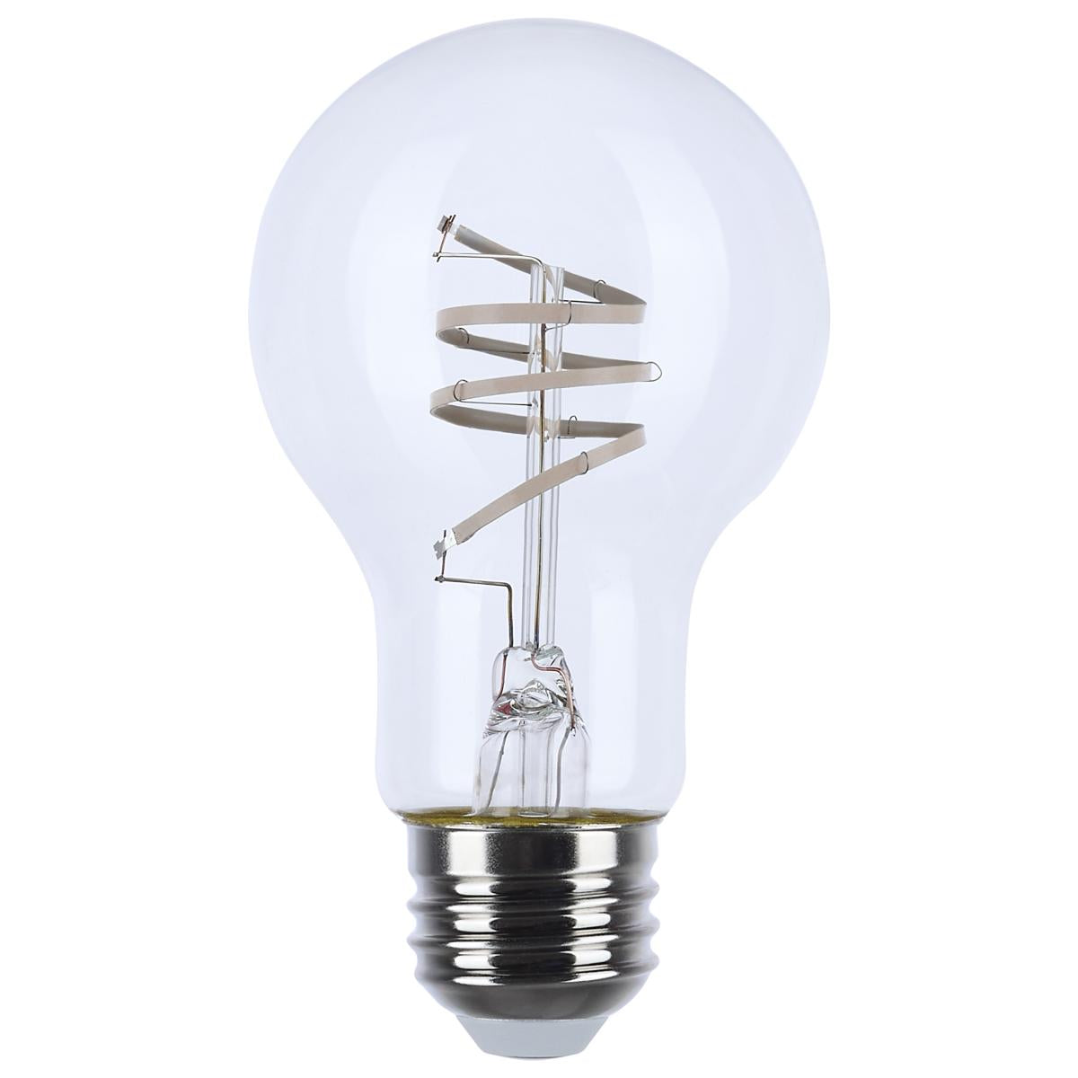 6 Watt LED - Reminiscent - Flex Gray Coil Filament - A19 - Medium Base - 2700K CCT - Clear - 120 Volt
