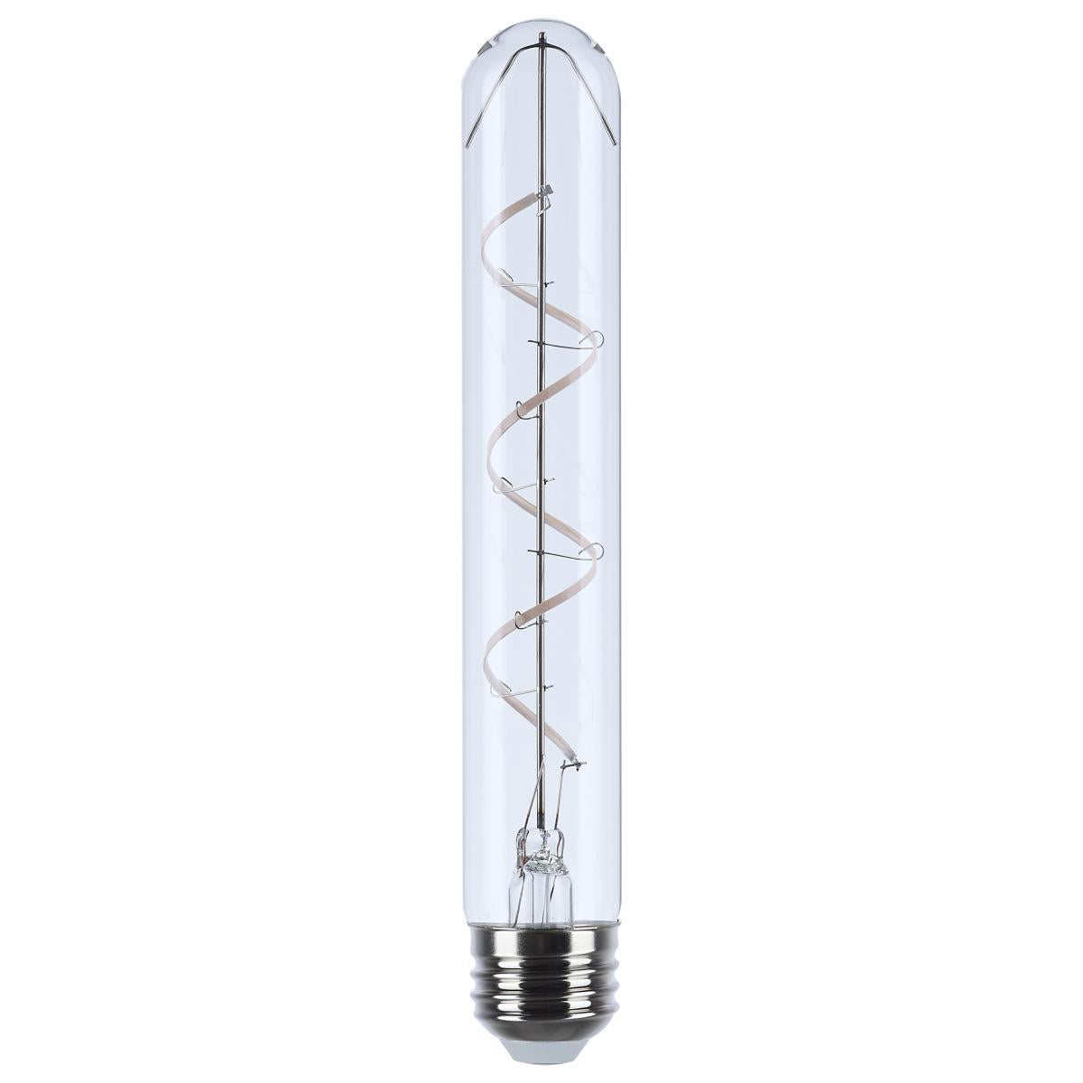 6 Watt LED - Reminiscent - Flex Gray Coil Filament - T9 - Medium Base - 2700K CCT - Clear - 120 Volt - 2-Pack
