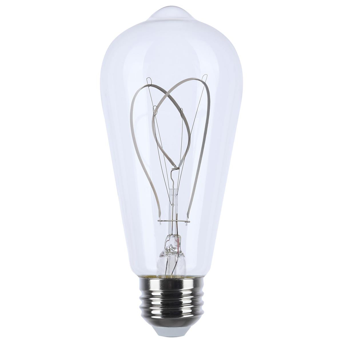 image of 6 Watt LED - Reminiscent - Flex Gray Filament - ST19 Loop - Medium Base - 2700K CCT - Clear - 120 Volt