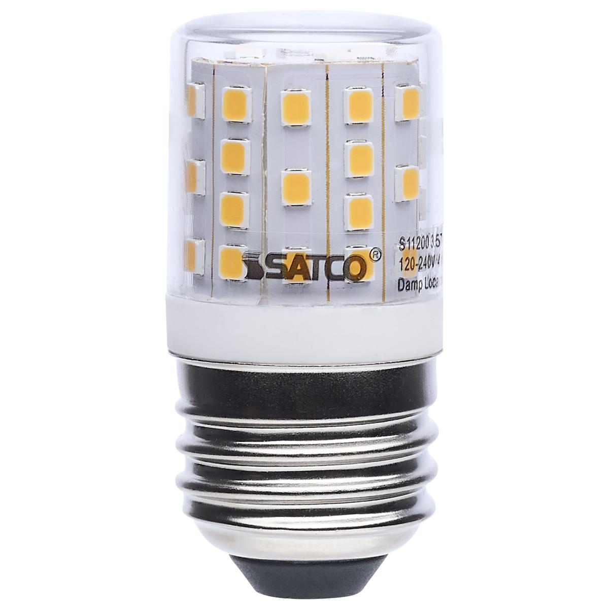 image of 3.5 Watt T14 LED - 3000K CCT - Medium Base - Clear Finish - Appliance Lamp - 120-240 Volt