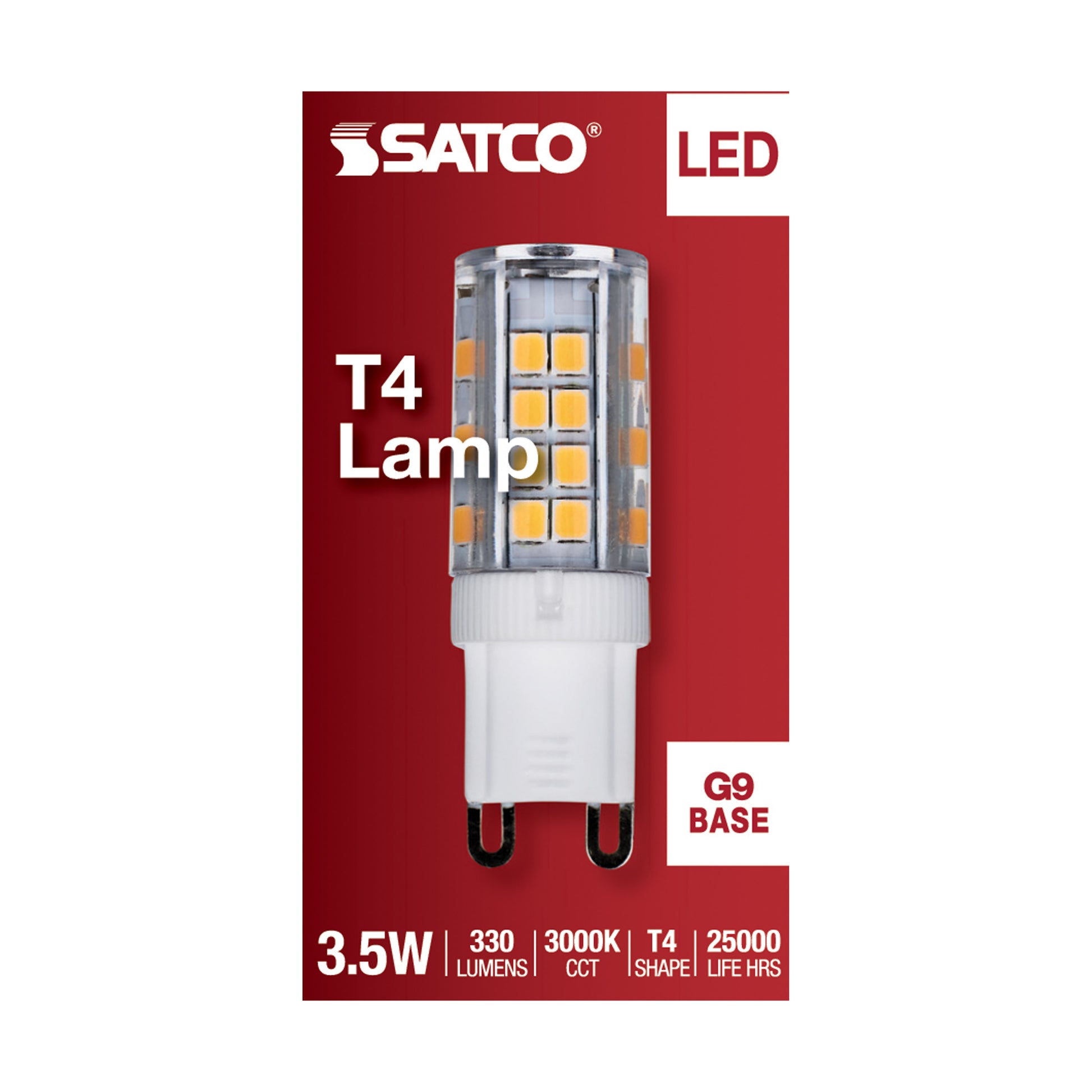 image of 3.5 Watt - JCD LED - Clear - 3000K - G9 Base - 120 Volt