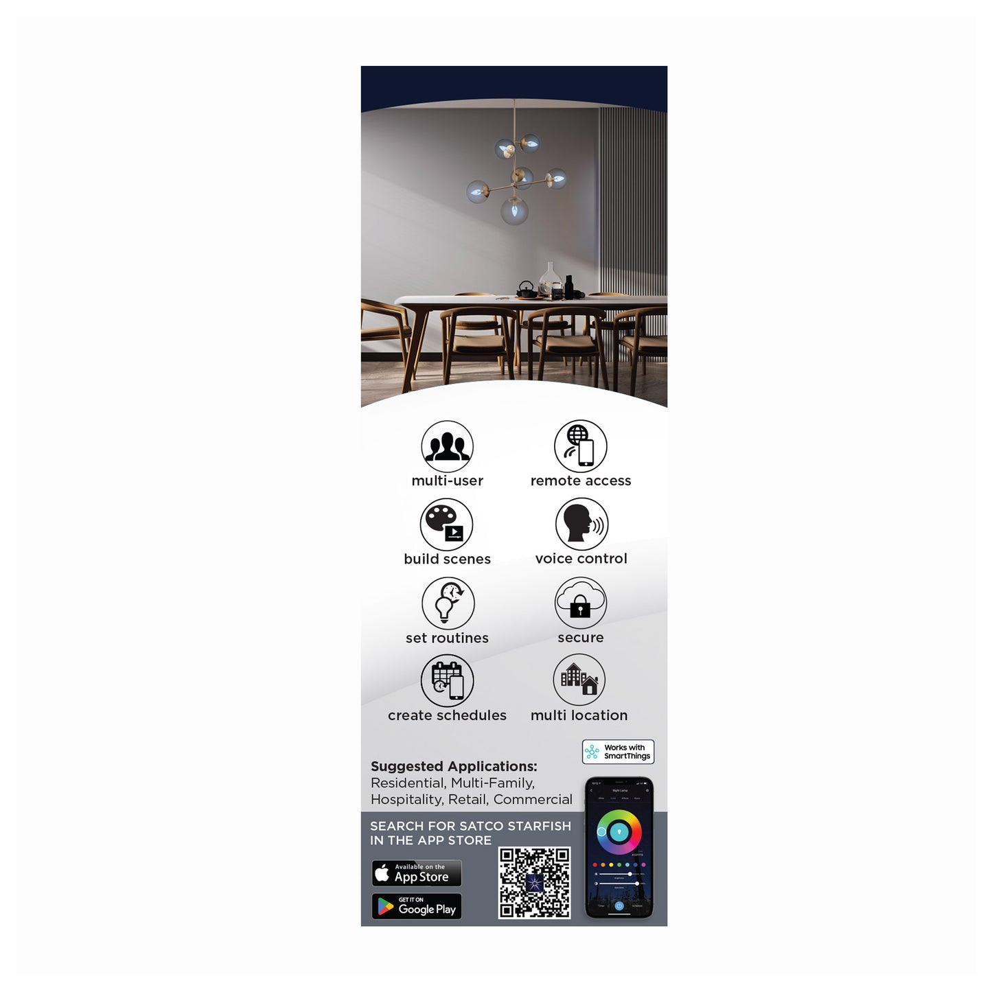 image of 4 Watt - B11 LED - 2700K-5000K RGB/Tunable White - Starfish IOT - Clear - Candelabra Base - 120 Volt