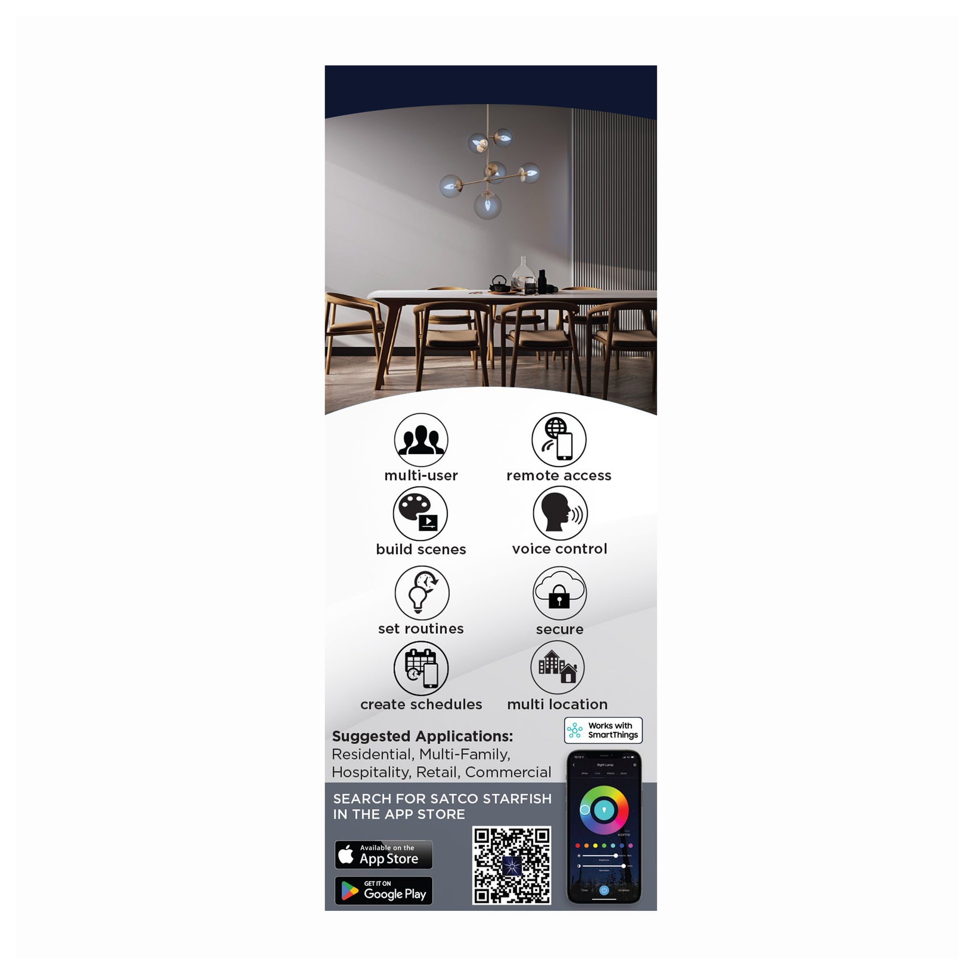 image of 4 Watt - B11 LED - 2700K-5000K RGB/Tunable White - Starfish IOT - Clear - Medium Base - 120 Volt