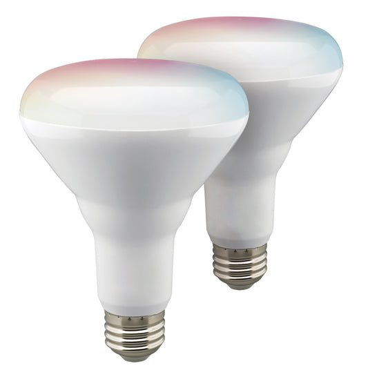 image of 9.5 Watt - BR30 LED - RGB & Tunable White - Starfish IOT - 120 Volt - 800 Lumens - 2-pack
