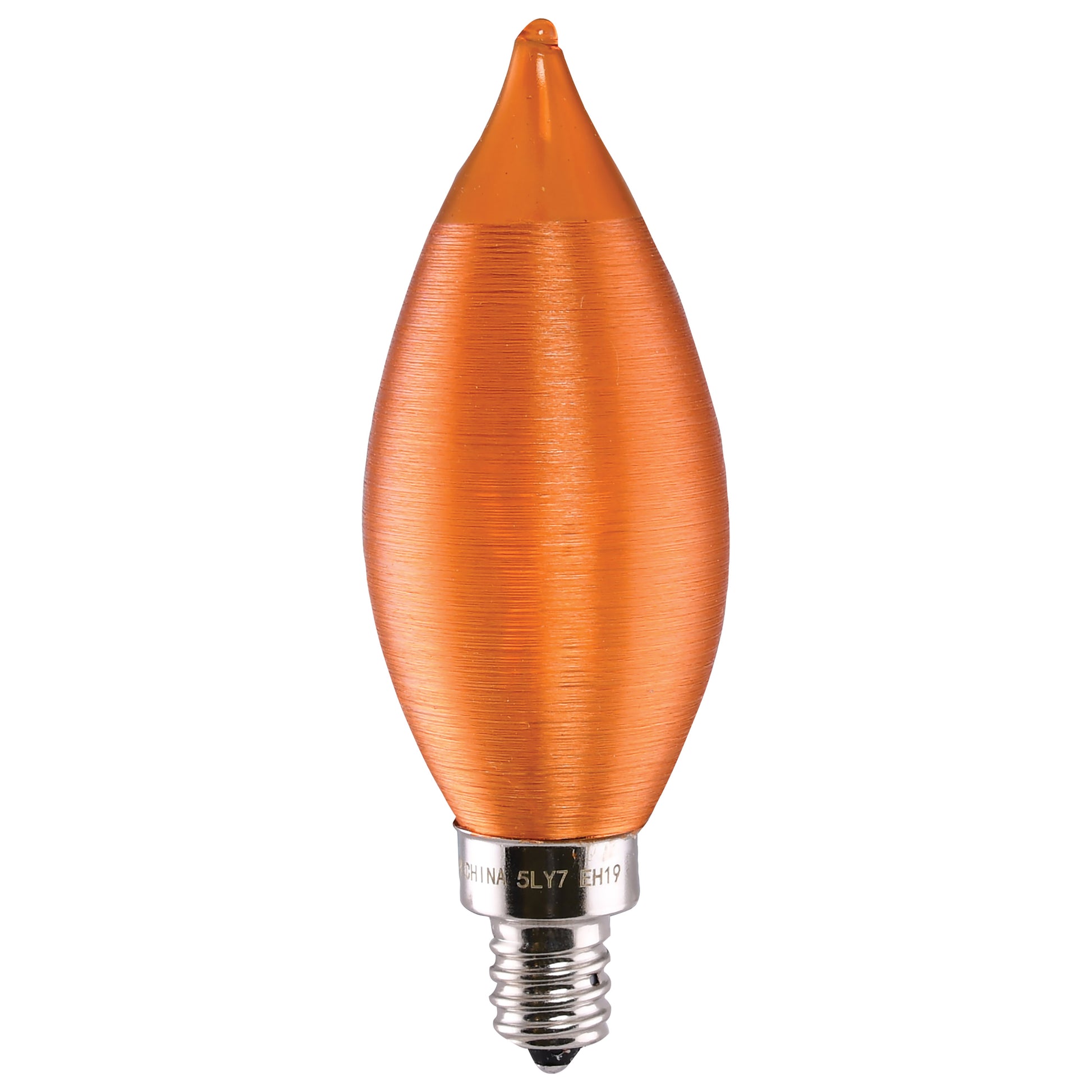 image of 2 Watt CA11 LED - Satin Spun Amber - Candelabra base - 2100K - 120 Volt