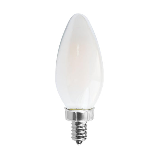 image of 8 Watt C11 LED - Frosted - Candelabra base - 2700K - 90 CRI - 760 Lumens - 120 Volt