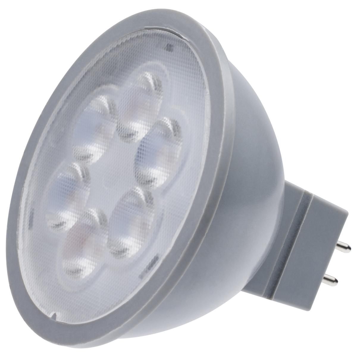 image of 4.5 Watt MR16 LED - Silver Finish - 5000K - GU5.3 Base - 360 Lumens - 12 Volt