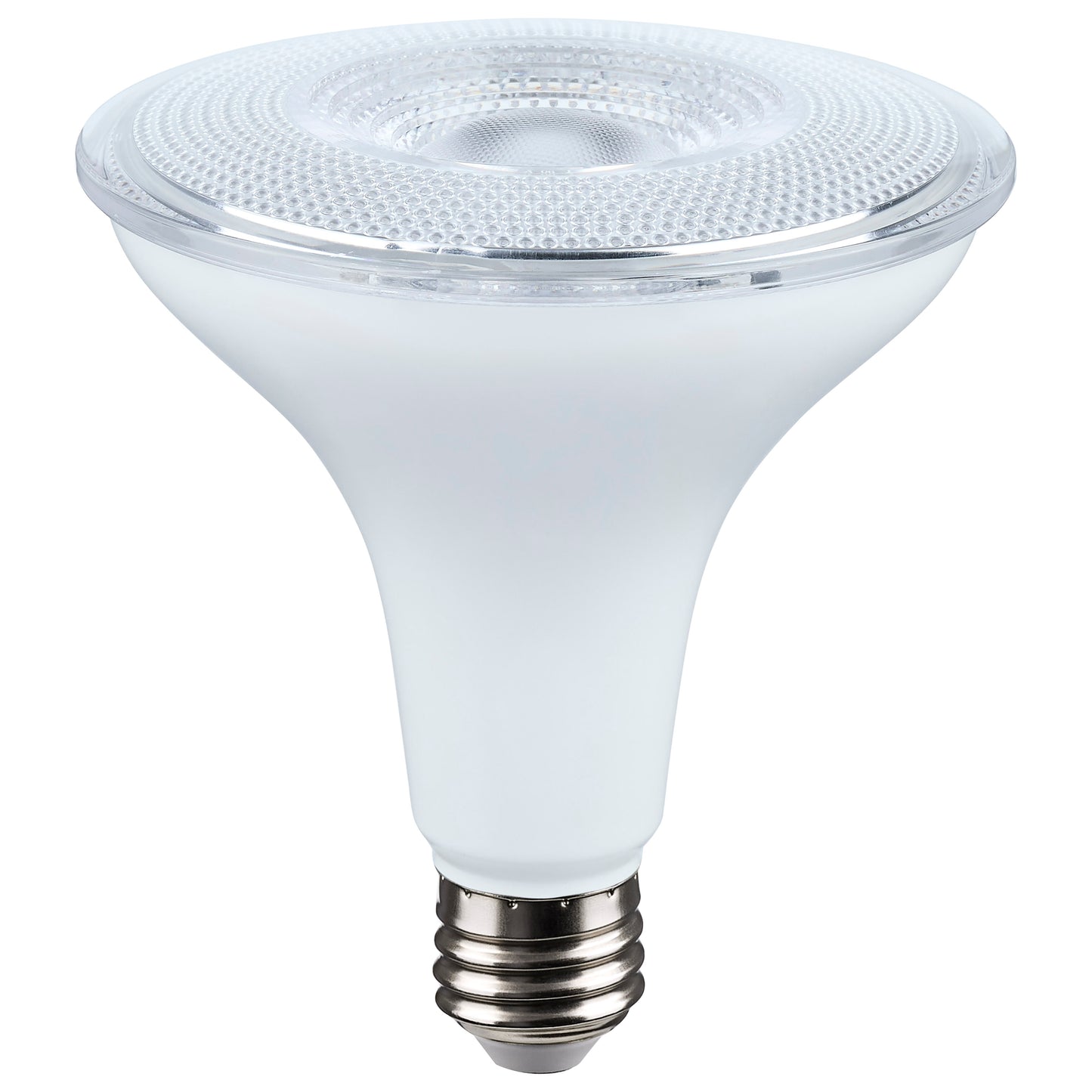 image of 14 Watt Dusk to Dawn LED - PAR38 - 3000K - Medium Base - White Finish - 120 Volt
