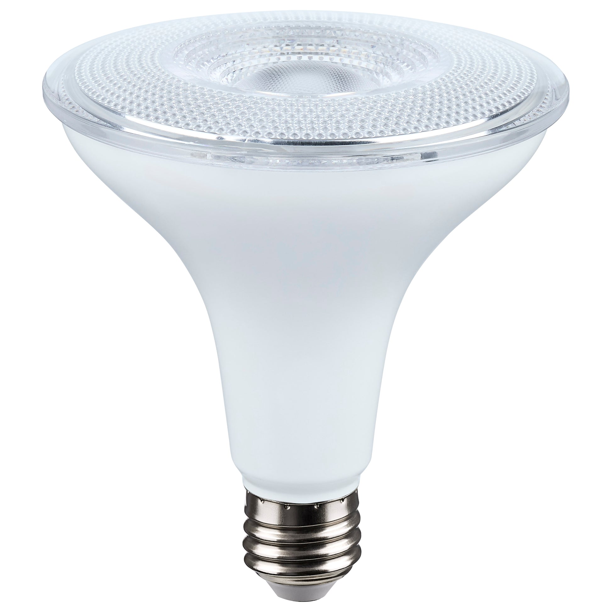 image of 14 Watt Dusk to Dawn LED - PAR38 - 3000K - Medium Base - White Finish - 120 Volt