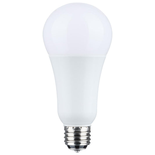 image of 5/14/20 Watt A21 LED - 3-Way Lamp - White Finish - 2700K CCT - Medium Double Contact Base - 120 Volt