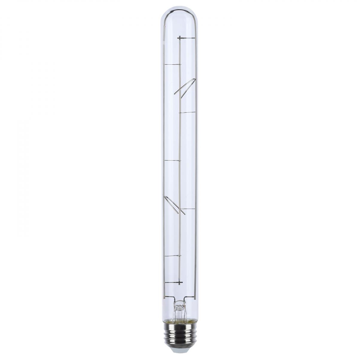 6 Watt LED - Reminiscent - Flex Gray Straight Filament - T9 - Medium Base - 2700K CCT - Clear - 120 Volt