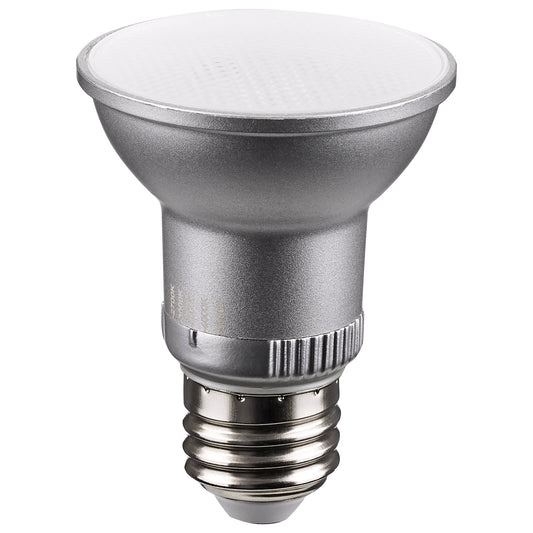 image of 5.5 Watt PAR20 LED - Medium Base - Silver Finish - CCT Selectable - 120 Volt - 25 Degree Beam Angle