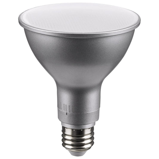 image of 11 Watt PAR30LN LED - Medium Base - Silver Finish - CCT Selectable - 120 Volt - 25 Degree Beam Angle