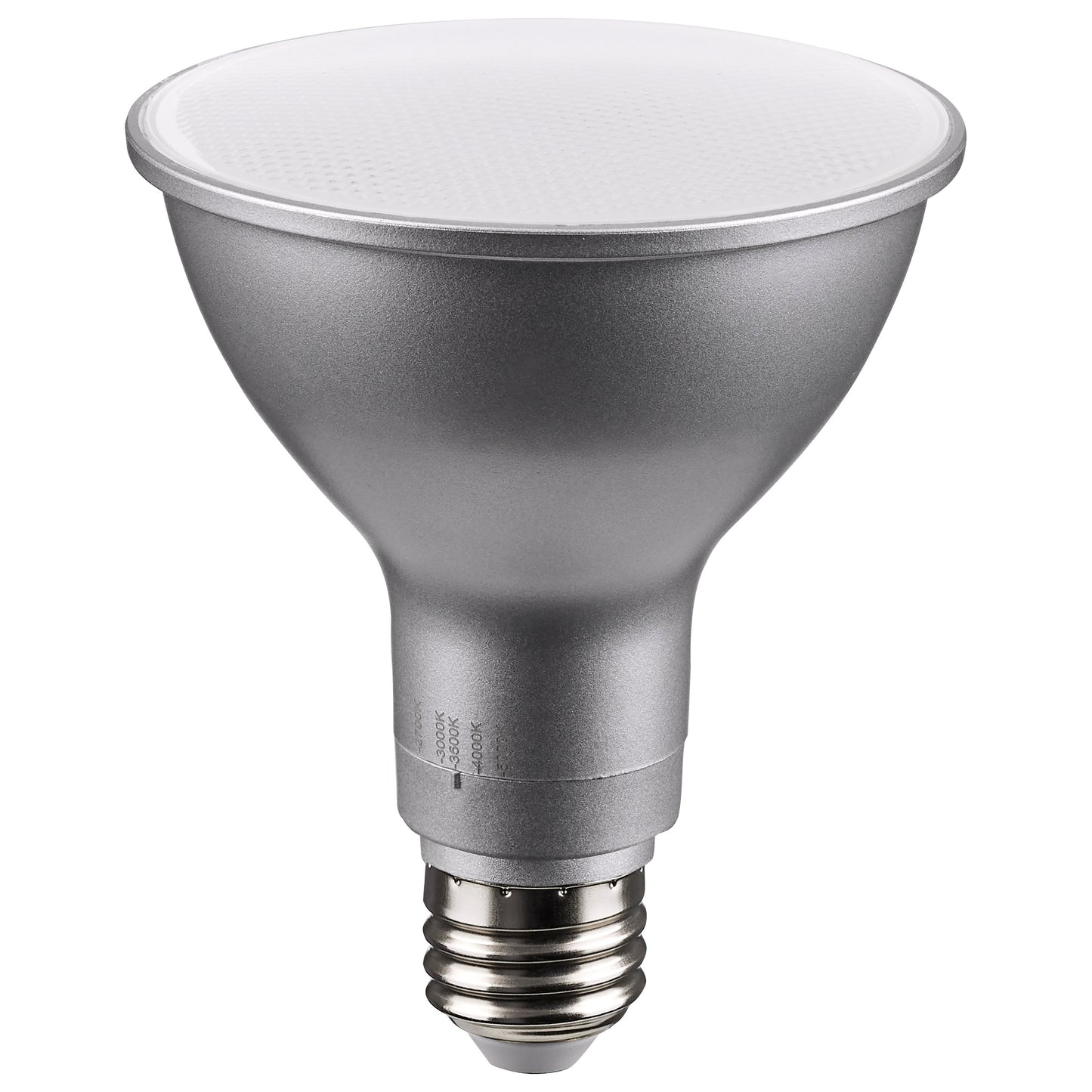 image of 11 Watt PAR30LN LED - Medium Base - Silver Finish - CCT Selectable - 120 Volt - 40 Degree Beam Angle