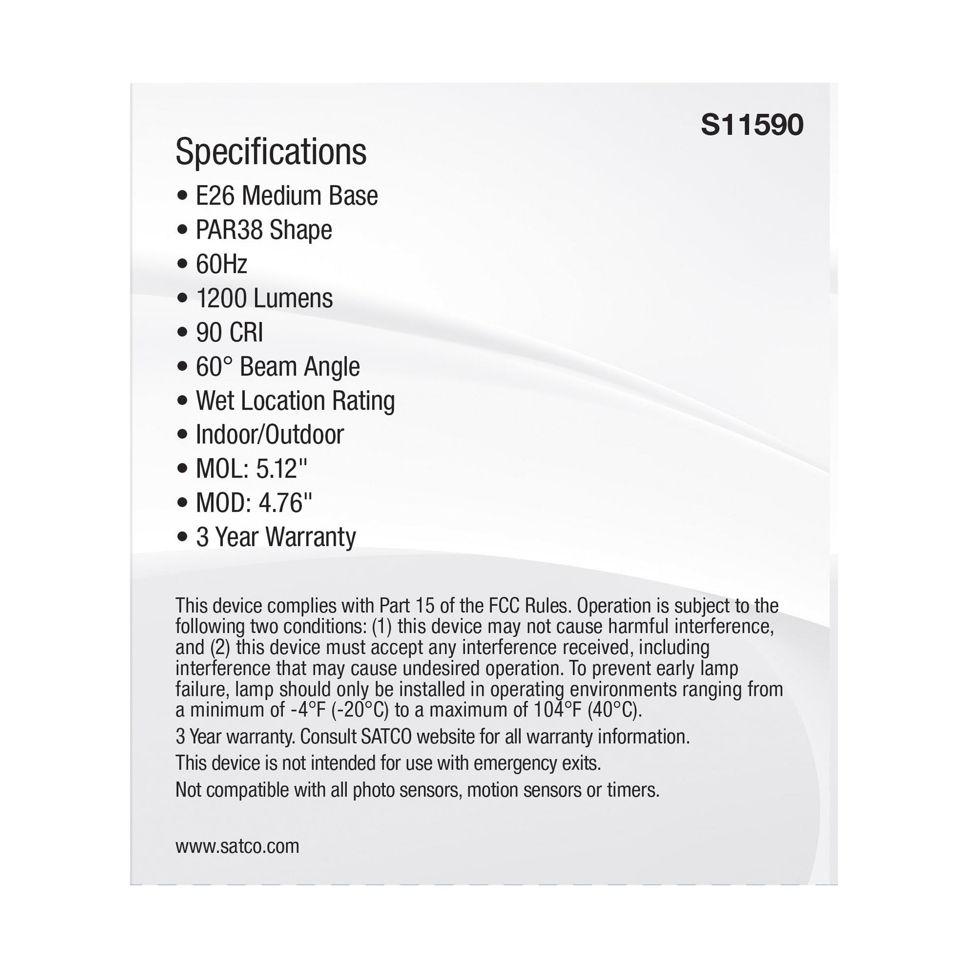 image of 13.3 Watt PAR38 LED - Medium Base - Silver Finish - CCT Selectable - 120 Volt - 60 Degree Beam Angle