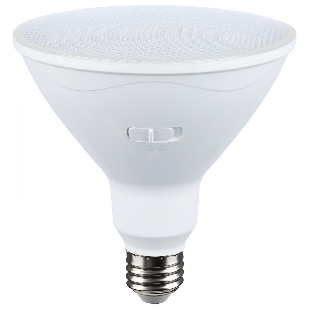 image of 25 Watt PAR38 LED - 3000K/5000K CCT Selectable - High Lumen - Medium Base - White Finish - 120 Volt