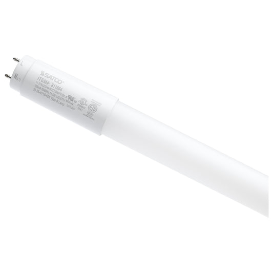 image of 11.5 Watt T8 LED - 48 Inch - 30K/35K/40K/50K/65K CCT Selectable - Low Optical Flicker (less than 5%) - Medium Bi Pin Base - Type B Ballast Bypass - 120-277 Volt - Frost Finish