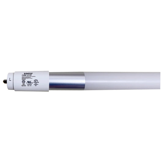 image of 24 Watt T8 LED - Single Pin Base - CCT Selectable - Type B - Ballast Bypass - PET Shatterproof Coated - White Finish - 72 Inches - 120-277 Volt