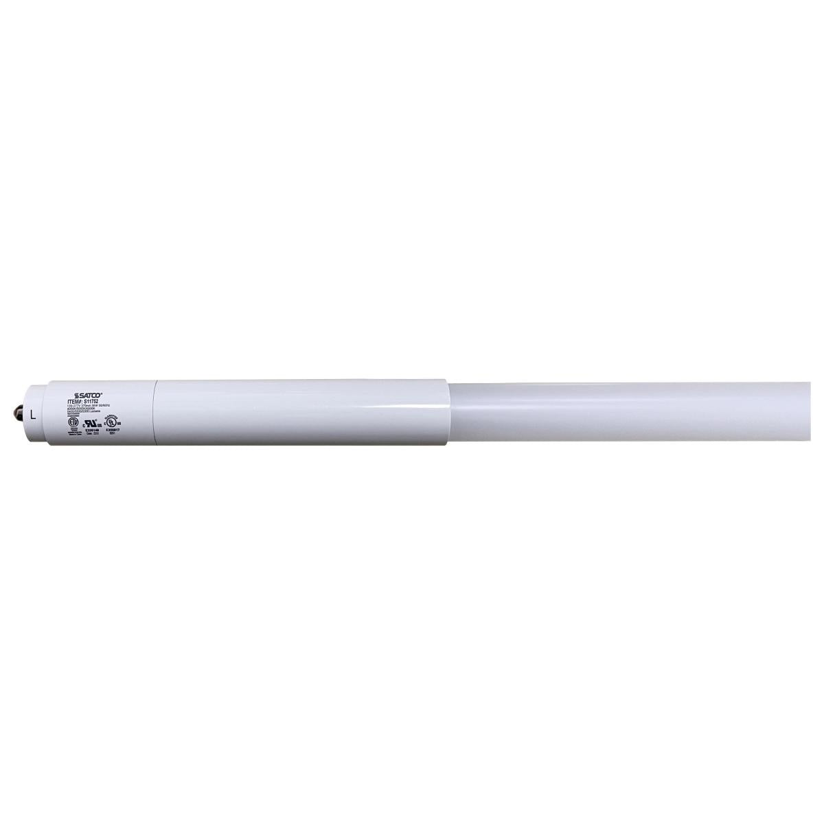 image of 38 Watt T8 LED - Single Pin Base - CCT Selectable - Type B - Ballast Bypass - PET Shatterproof Coated - White Finish - 96 Inches - 120-277 Volt