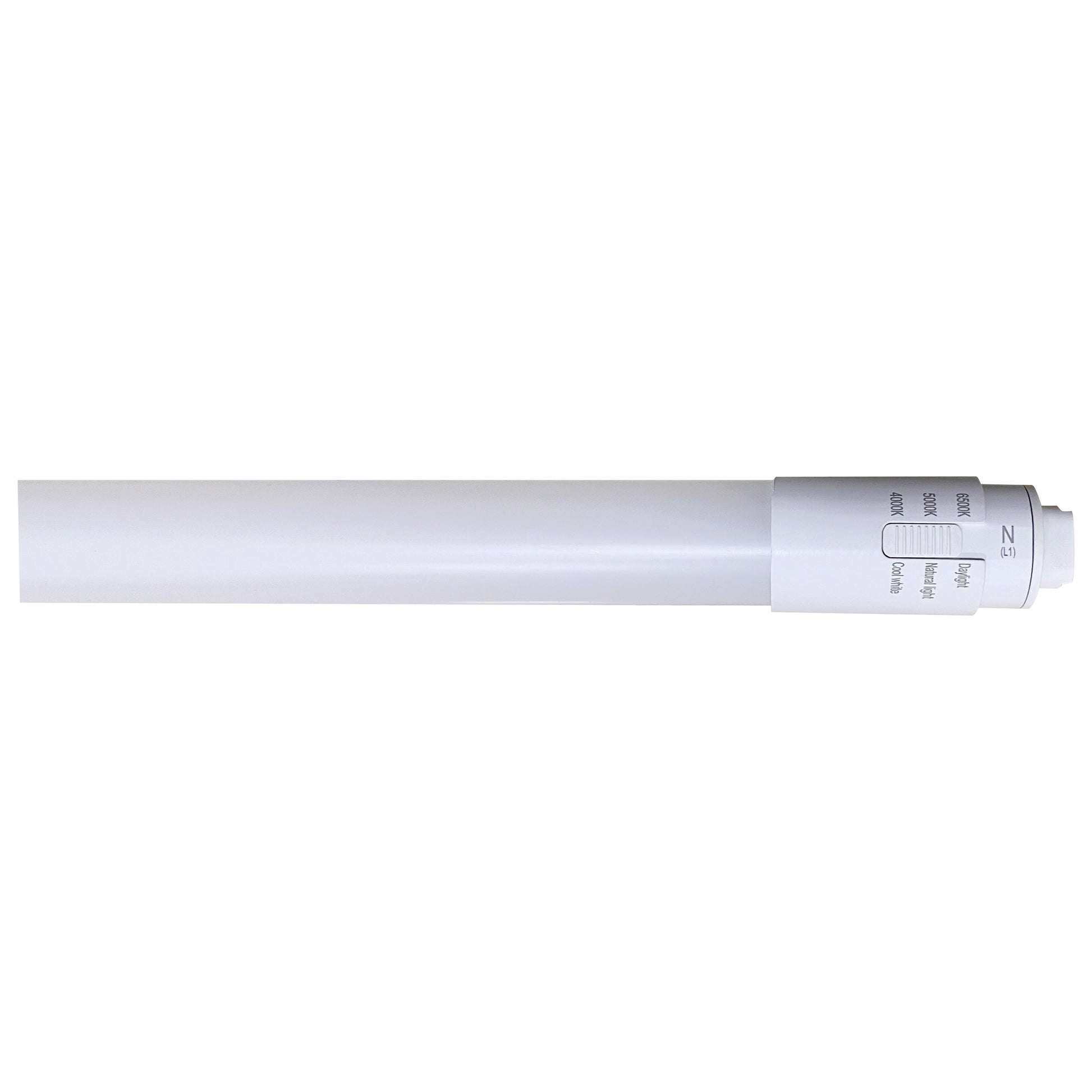 image of 30 Watt T8 LED - Recessed Double Contact HO/VHO Base - CCT Selectable - Type B - Ballast Bypass - PET Shatterproof Coated - White Finish - 72 Inches - 120-277 Volt