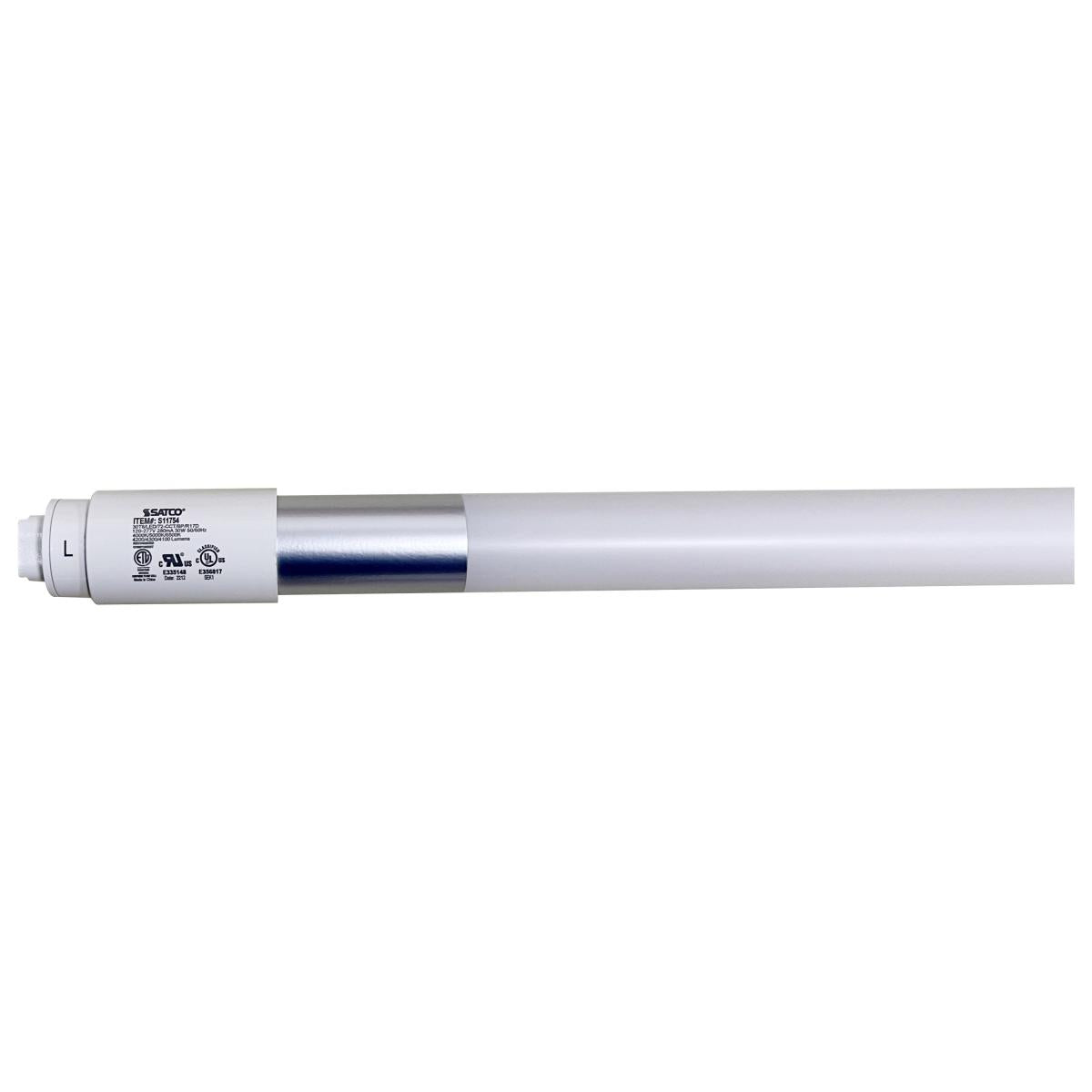 image of 30 Watt T8 LED - Recessed Double Contact HO/VHO Base - CCT Selectable - Type B - Ballast Bypass - PET Shatterproof Coated - White Finish - 72 Inches - 120-277 Volt