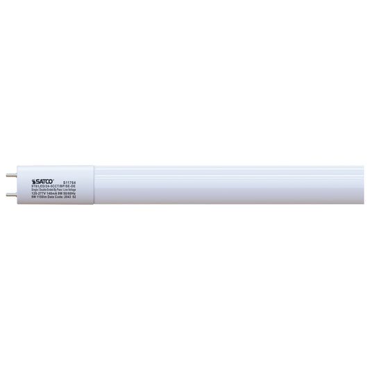 image of 9 Watt - 2 Foot LED - T8 - CCT Selectable - Type B Ballast Bypass - G13 Base - 120-277 Volt