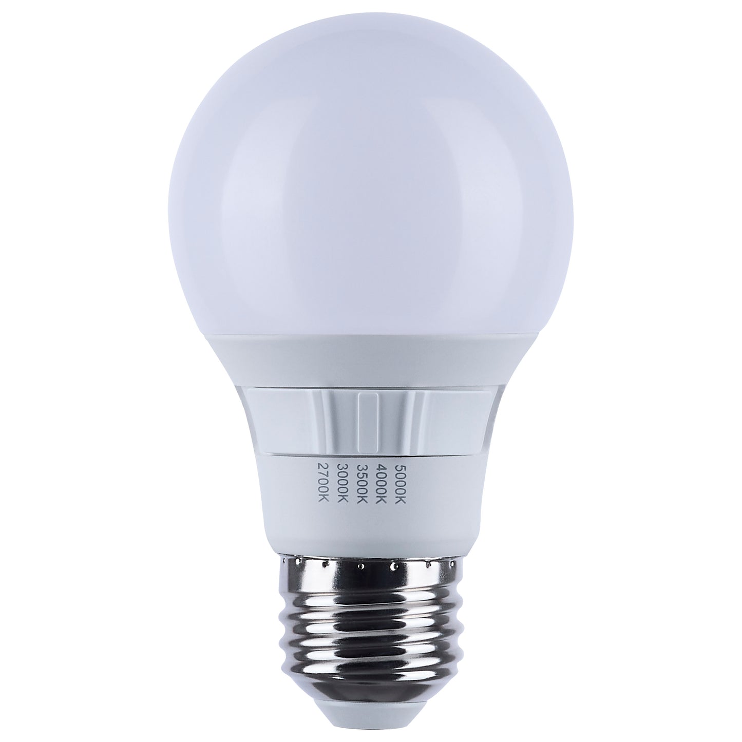 14 Watt A19 LED - 27K/3K/35K/4K/5K CCT Selectable - Medium Base - White Finish - 120 Volt - 4-Pack