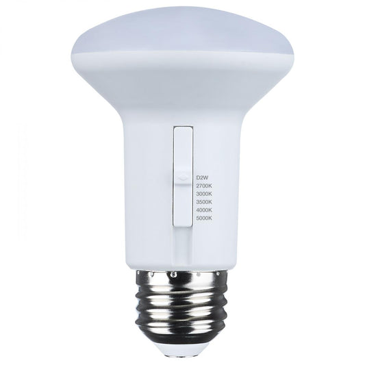image of 5.8 Watt R20 LED - 27K/30K/35K/40K/50K CCT Selectable - Dim to Warm - White Finish - 120 Volt