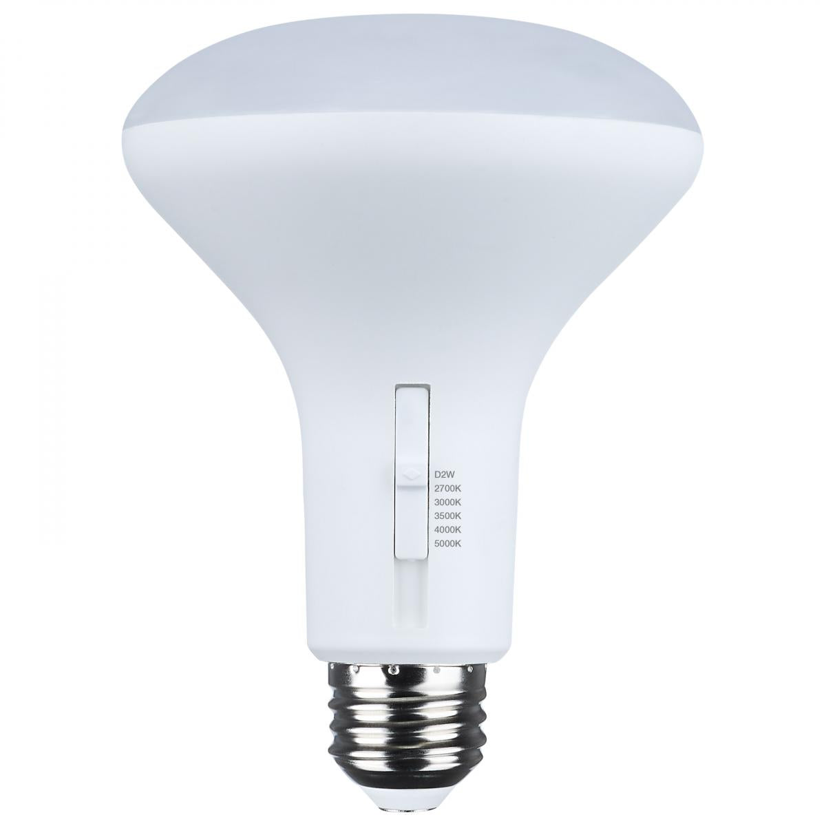image of 8.5 Watt BR30 LED - 27K/30K/35K/40K/50K CCT Selectable - Dim to Warm - White Finish - 120 Volt