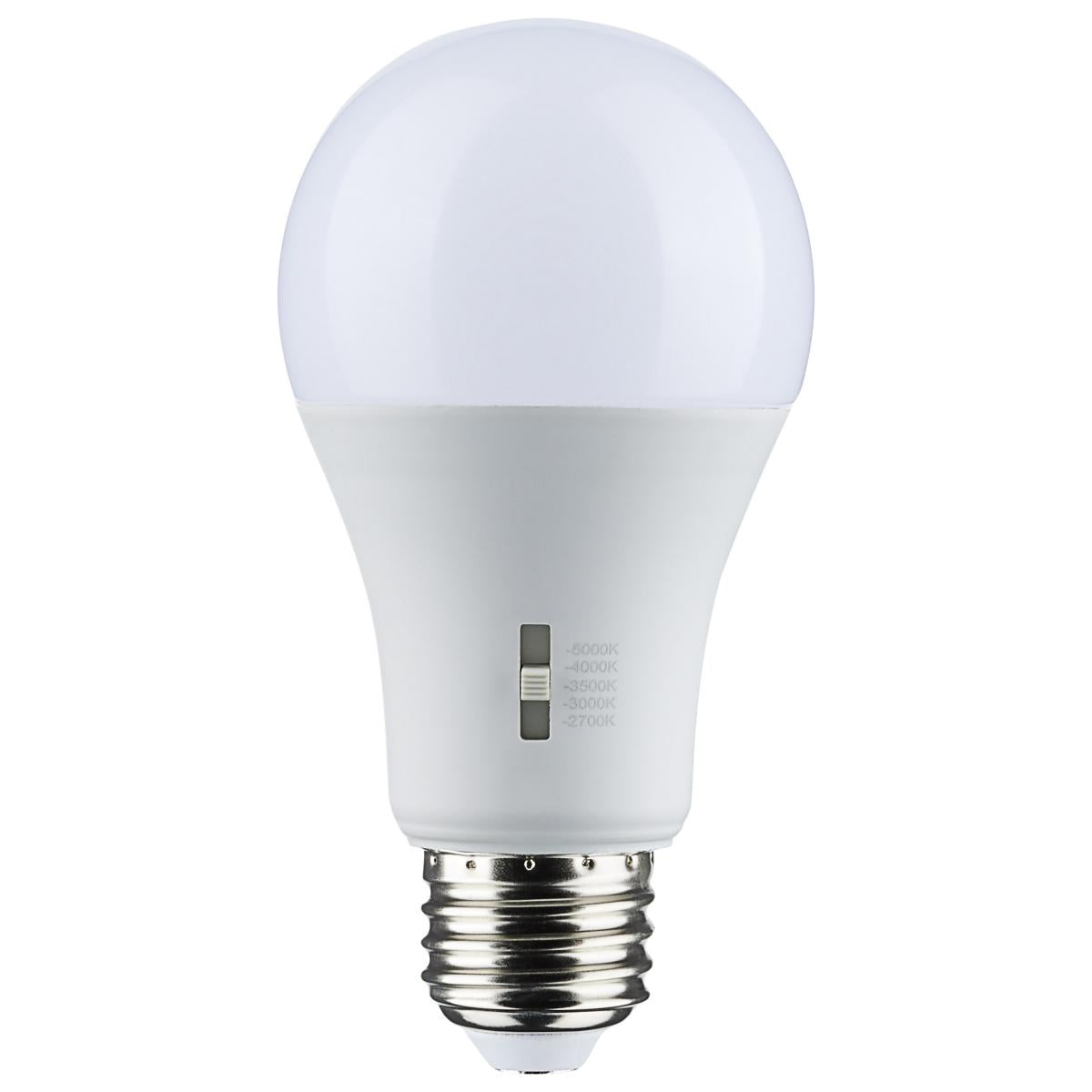 image of 8.8 Watt A19 LED - Medium Base - CCT Selectable - 120 Volt - White Finish