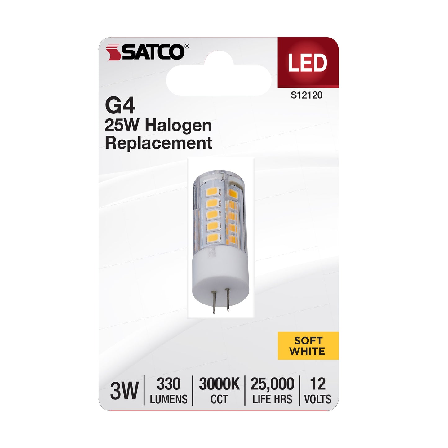 image of 3 Watt Mini LED - G4 Base - 3000K - Clear Finish - 12 Volt