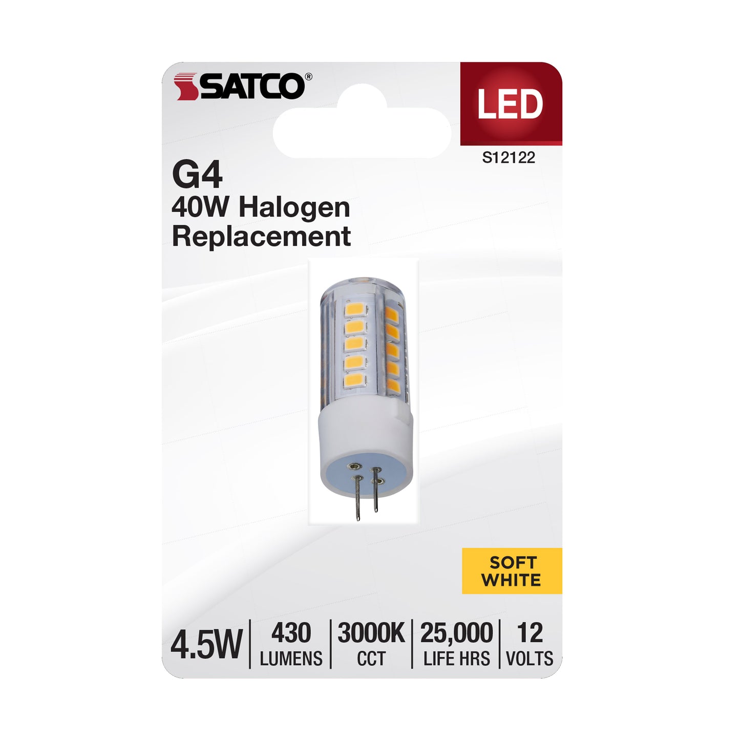 image of 4.5 Watt Mini LED - G4 Base - 3000K - Clear Finish - 12 Volt