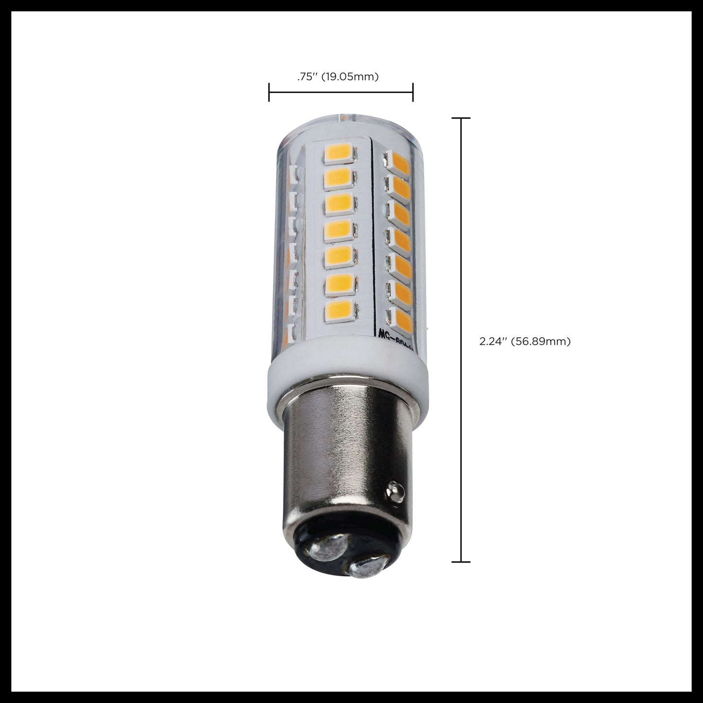 image of 5 Watt Mini LED - Bayonet Double Contact Base - 3000K - Clear Finish - 120 Volt