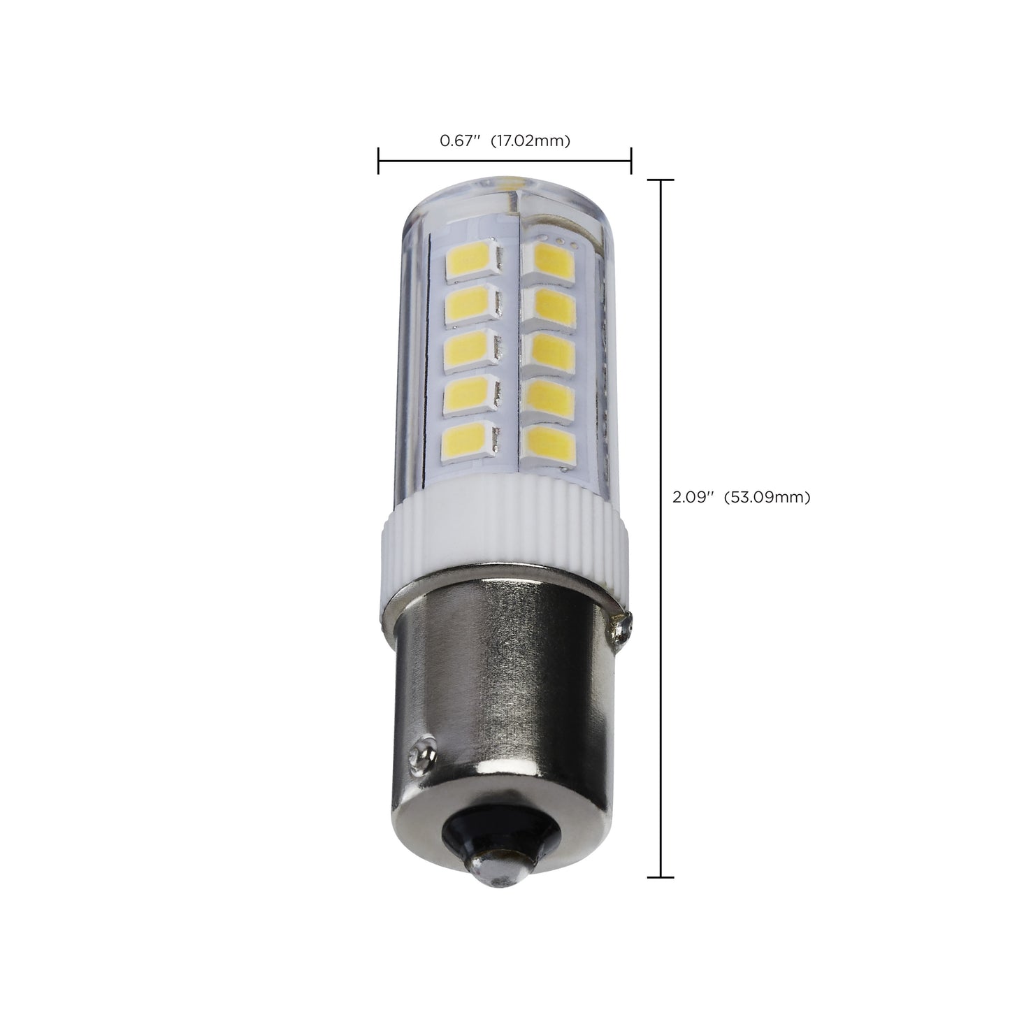 image of 4.5 Watt Mini LED - Bayonet Single Contact Base - 3000K - Clear Finish - 12 Volt