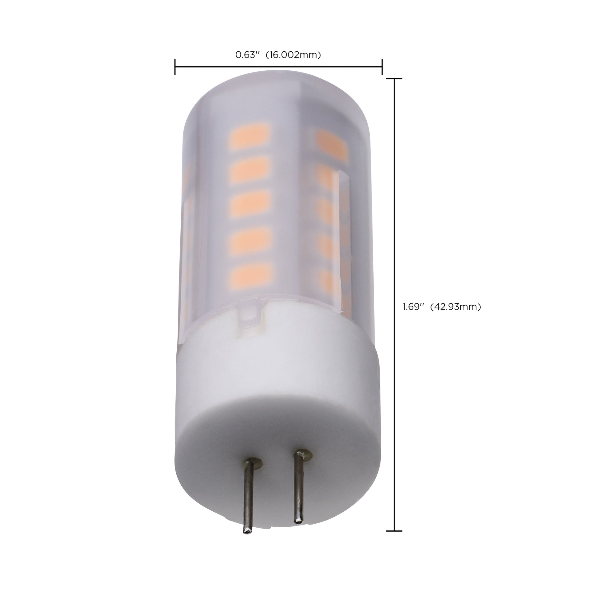 image of 3 Watt T5 LED - Frost Finish - Bi Pin G4 Base - 3000K - 12 Volt