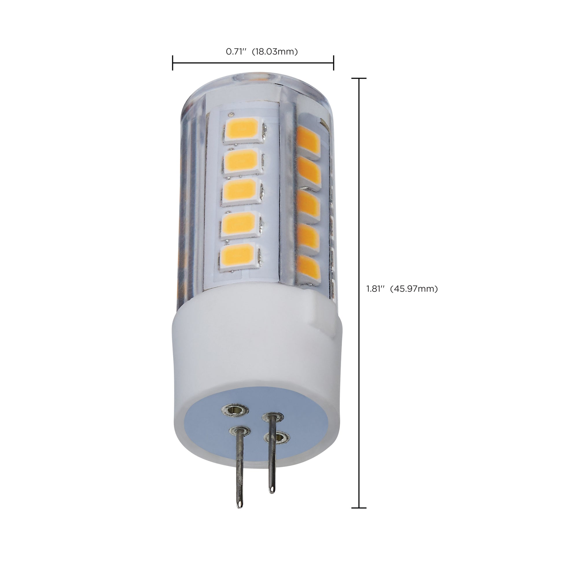 image of 4.5 Watt T6 LED - Clear Finish - Bi Pin G4 Base - 3000K - 12 Volt