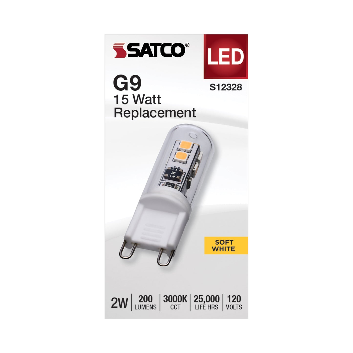 image of 2 Watt T4 LED - Clear Finish - G9 Base - 3000K - 120 Volt
