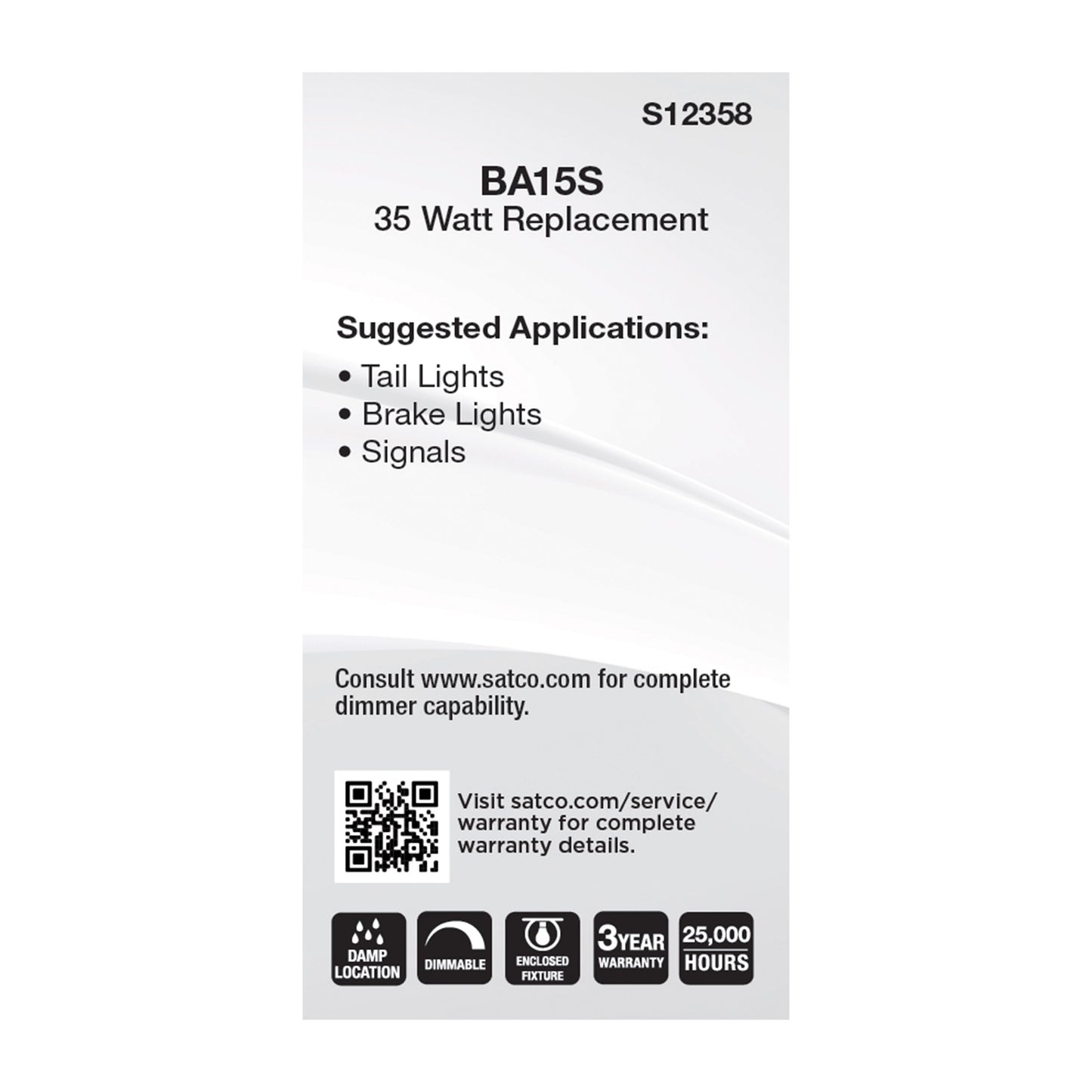 image of 4.5 Watt T6 LED - Clear Finish - BA15s Base - 3000K - 12 Volt