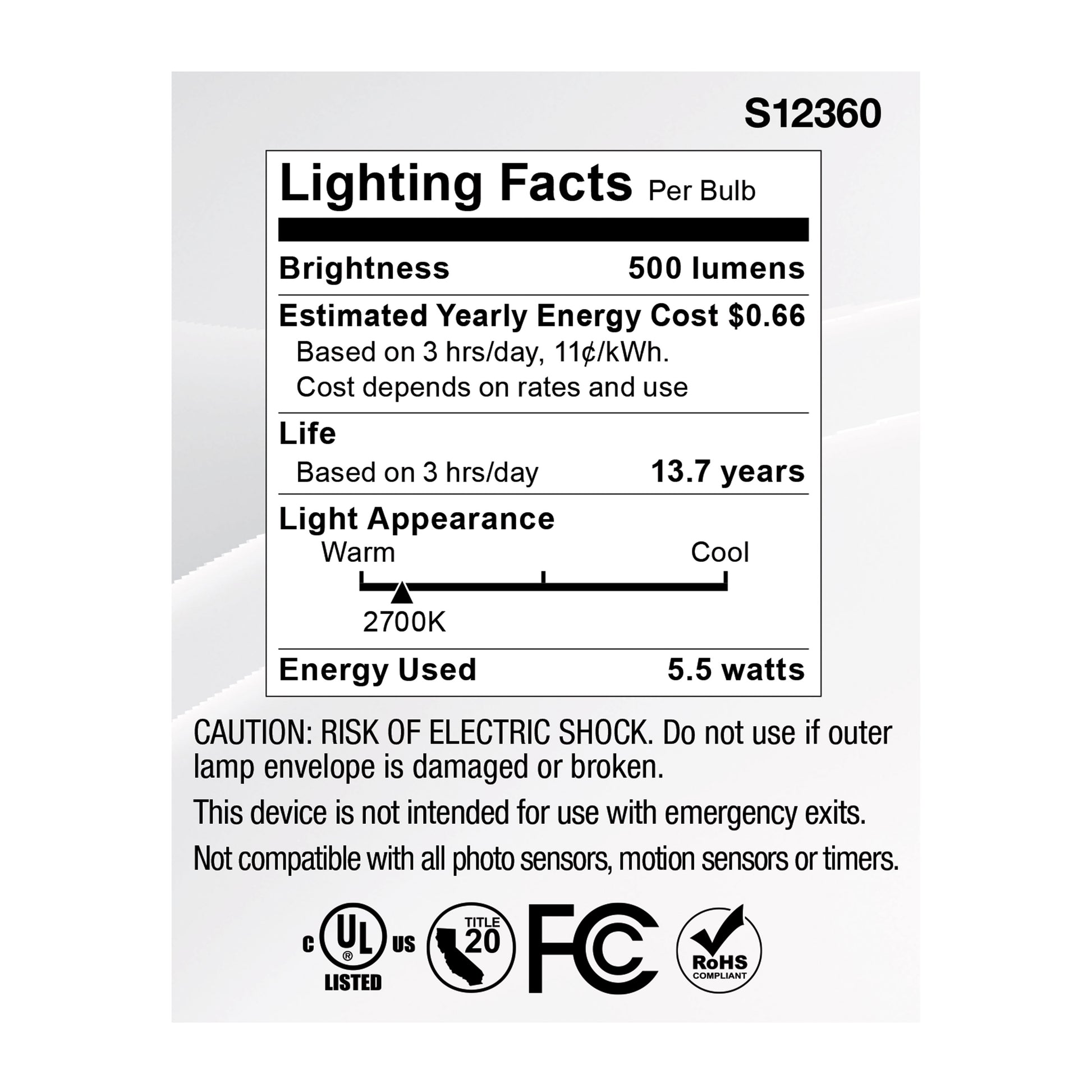 image of 5.5 Watt MR16 LED Spotlight - 2700K CCT - GU5.3 Base - 12 Volt