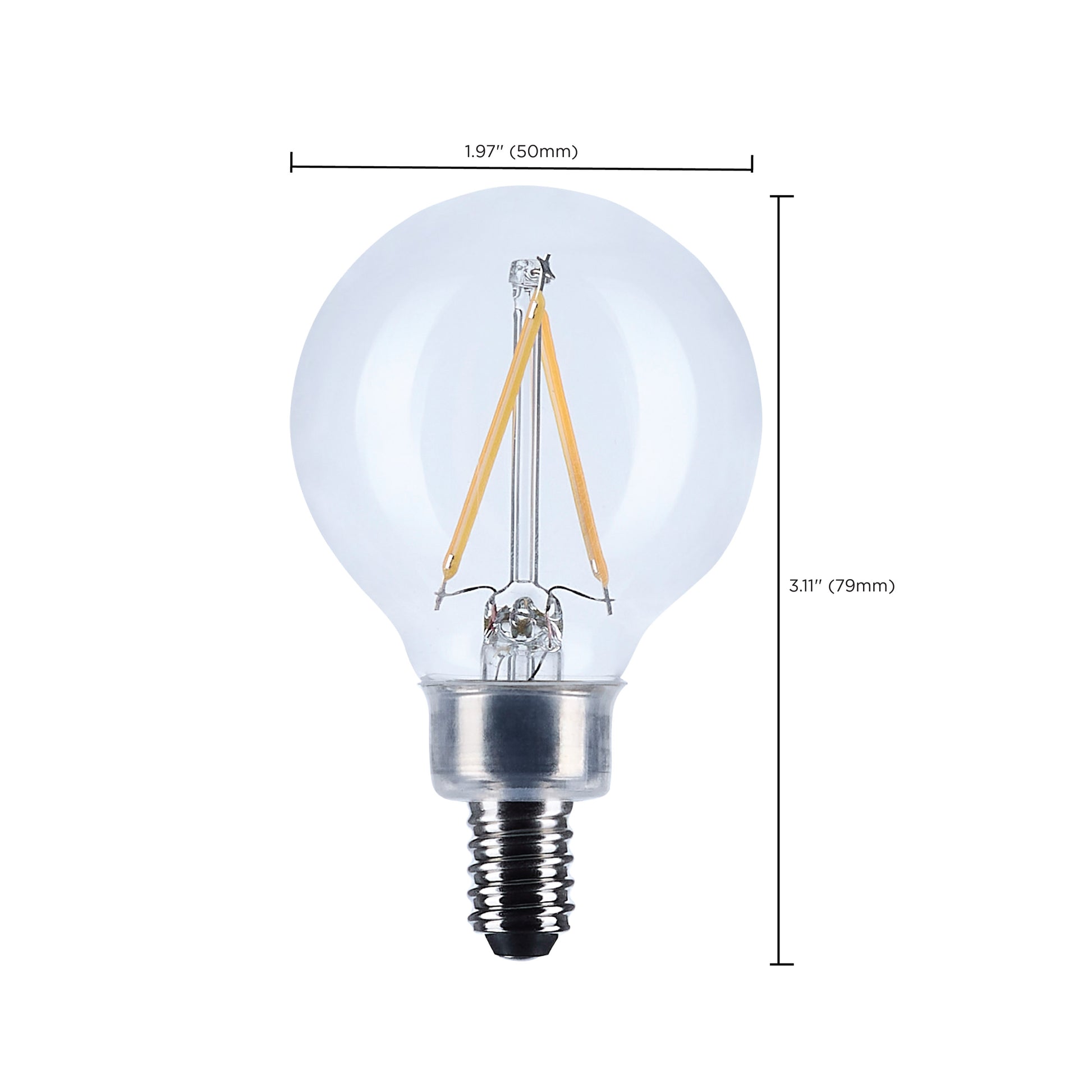 image of 4 Watt G16.5 LED - Candelabra Base - Clear - 3500K CCT - 120 Volt