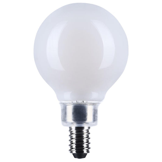 image of 4.5 Watt G16.5 LED - Candelabra Base - White Finish - 3000K CCT - 120 Volt