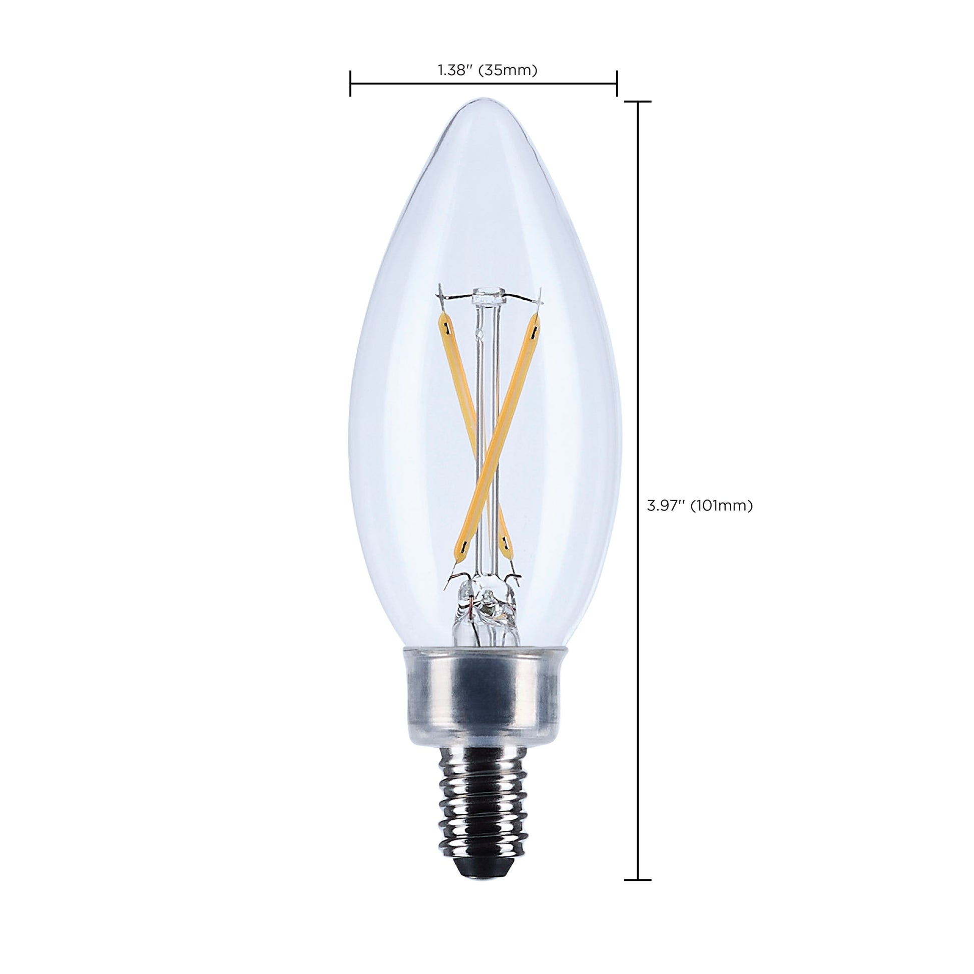 image of 3 Watt B11 LED - Candelabra Base - Clear - 3000K CCT - 120 Volt