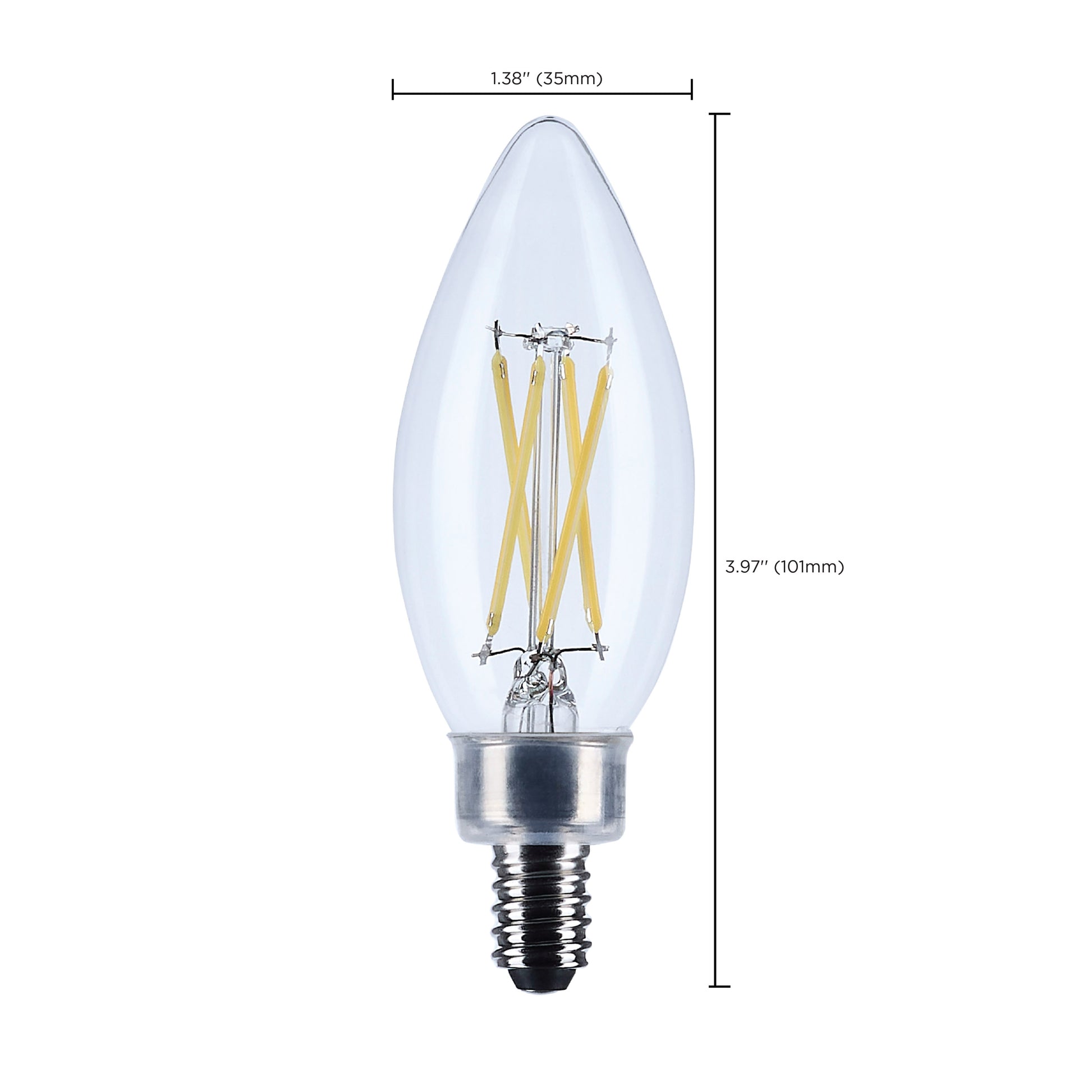 image of 4 Watt B11 LED - Candelabra Base - Clear - 3000K CCT - 120 Volt - 10-pk