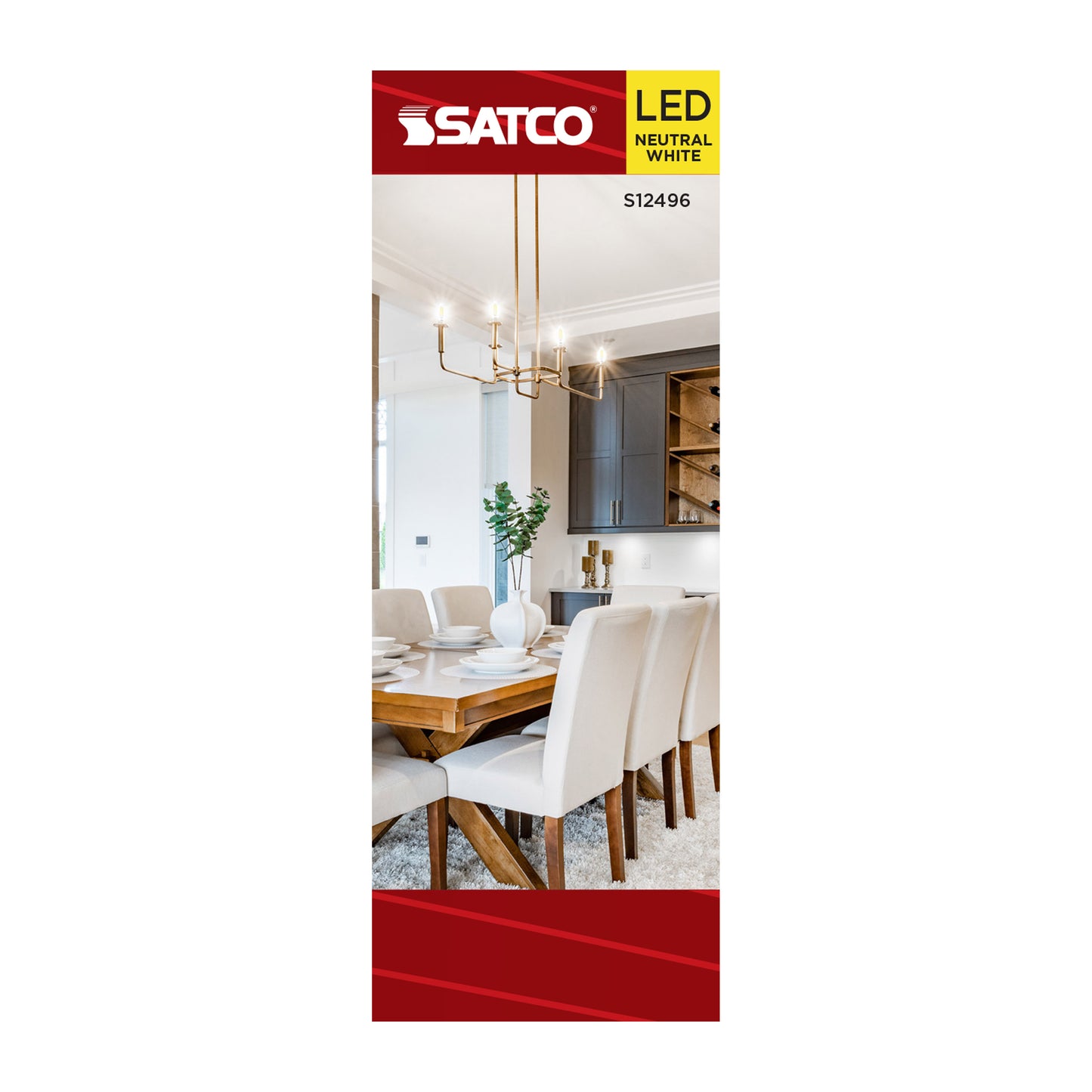 image of 8 Watt B11 LED - Candelabra Base - Candle-Tip - Clear - 3500K CCT - 120 Volt