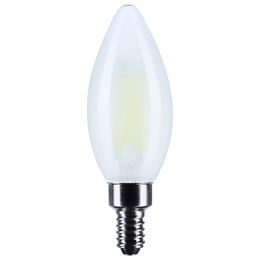 image of 8 Watt B11 LED - Candelabra Base - Candle-Tip - Frost Finish - 4000K CCT - 120 Volt