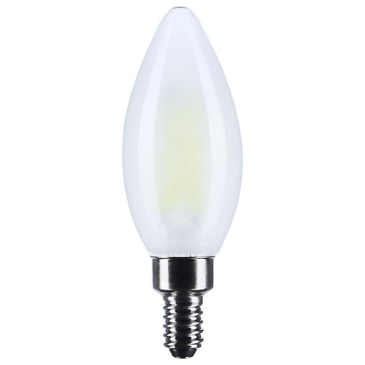 image of 8 Watt B11 LED - Candelabra Base - Candle-Tip - Frost Finish - 4000K CCT - 120 Volt