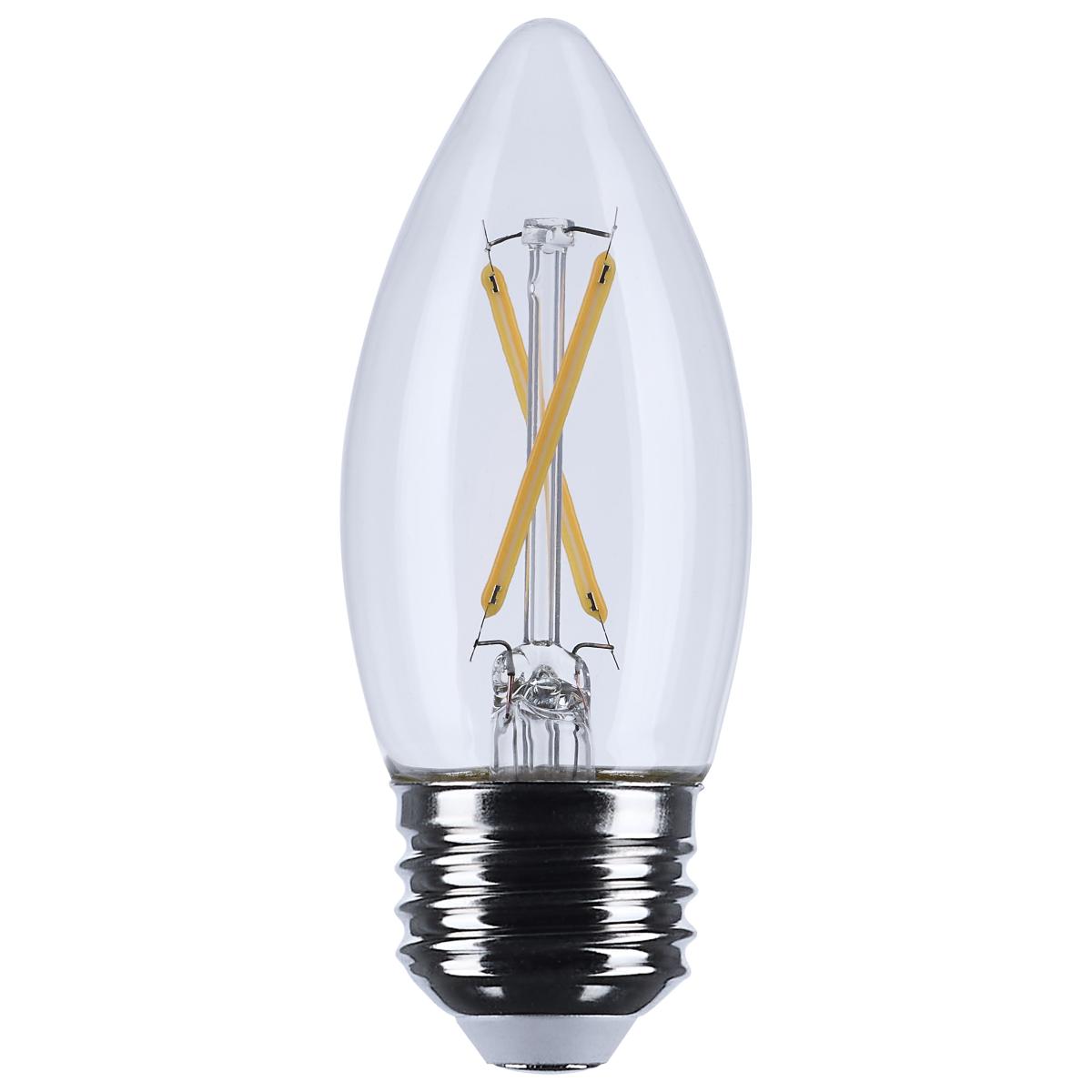 3 Watt B11 LED - Medium Base - Clear - 3000K CCT - 120 Volt