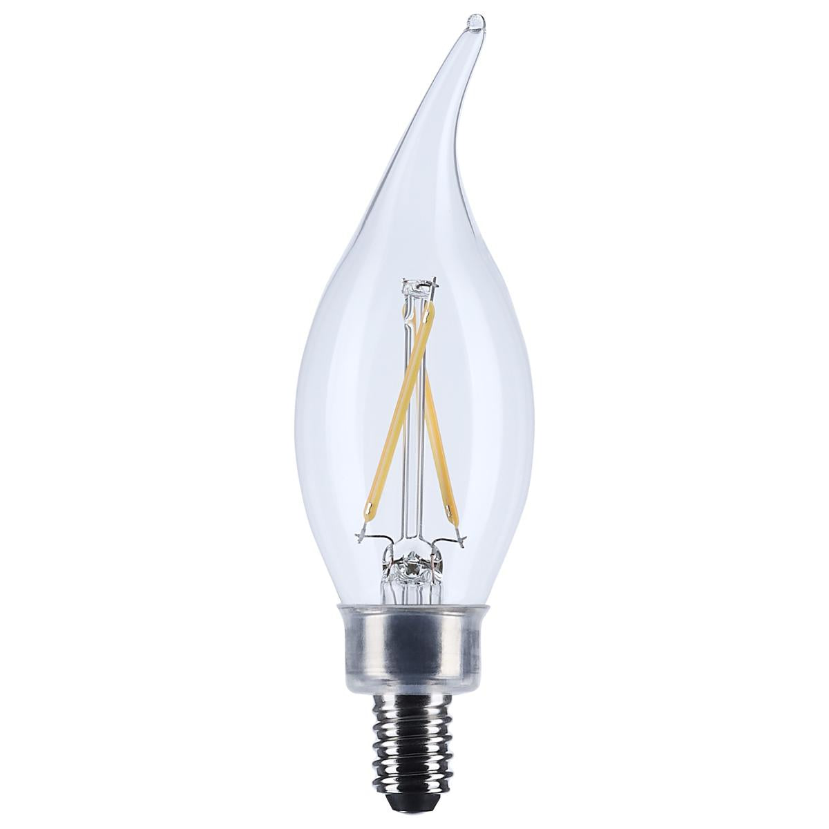 3 Watt CA10 LED - Candelabra Base - Clear - 3000K CCT - 120 Volt