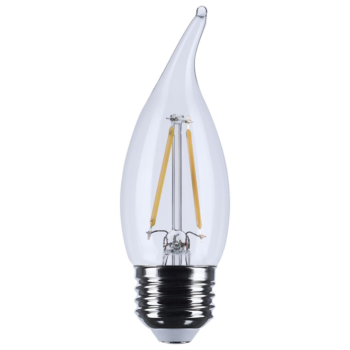 3 Watt CA10 LED - Medium Base - Clear - 3000K CCT - 120 Volt